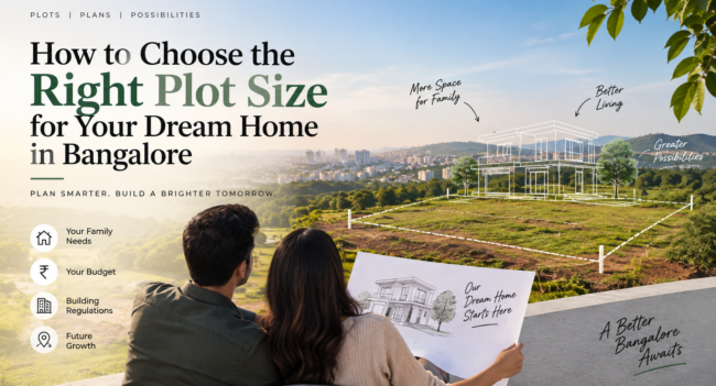 plot size in Bangalore